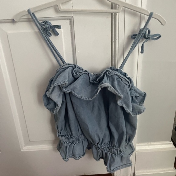 American Eagle Jean Cinched Waist Crop - Picture 4 of 7